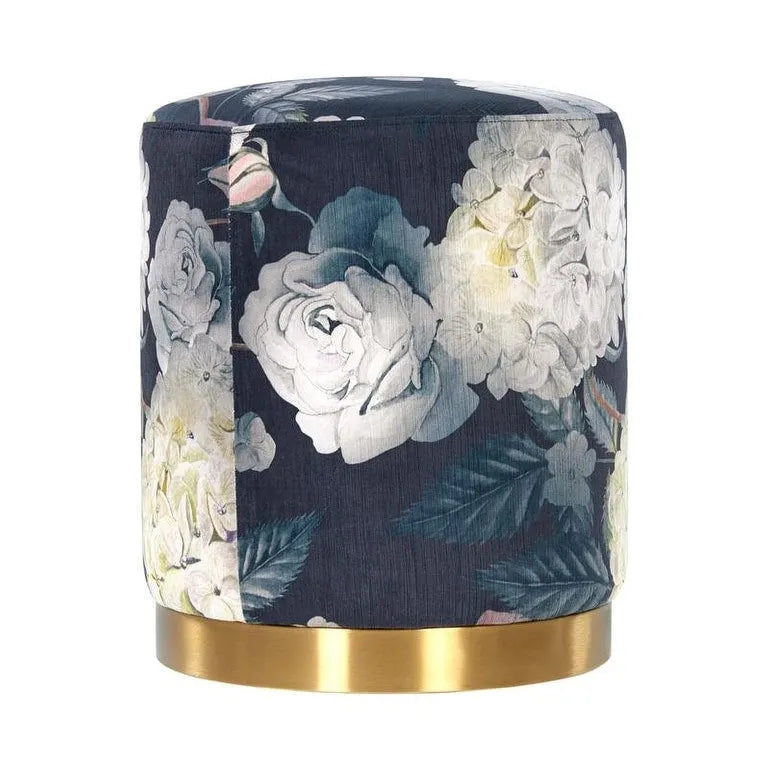Otomana de Terciopelo Floral