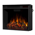 Mueble de TV esquinero de 56 pulgadas con chimenea eléctrica - Blanco