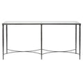 Mesa Consola de Hierro y Vidrio - 63 Anch. x 30 Alt. x 14 Prof.