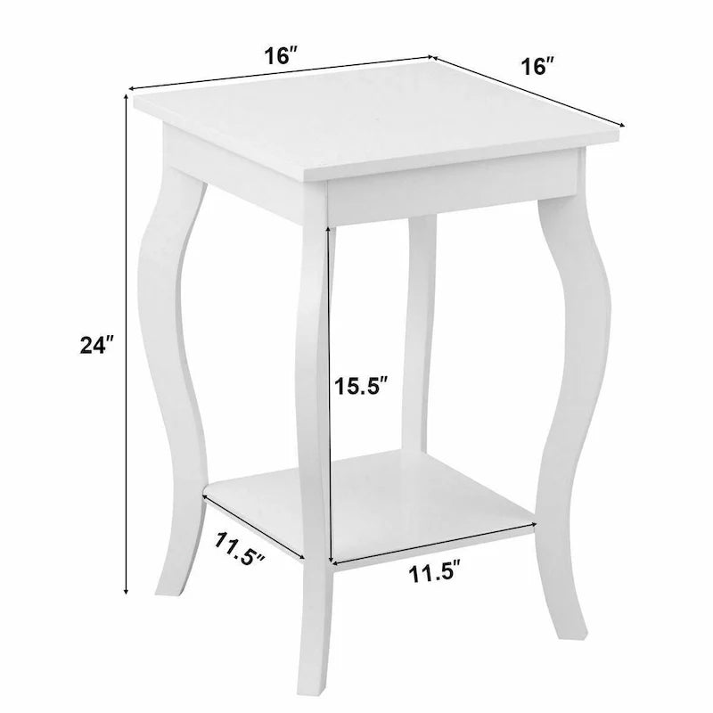 Mesa Auxiliar Compacta con Estante de Exhibición