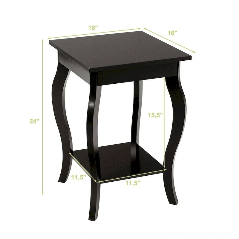 Mesa Auxiliar Compacta con Estante de Exhibición