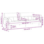 Sofá Cama Biplaza de Terciopelo con Cojines – 85 x 35 x 27.6