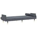 Sofá Cama Biplaza de Terciopelo con Cojines – 85 x 35 x 27.6