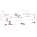 Sofá Cama Biplaza de Terciopelo con Cojines – 85 x 35 x 27.6
