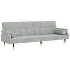 Sofá Cama Biplaza de Terciopelo con Cojines – 85 x 35 x 27.6