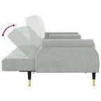 Sofá Cama Biplaza de Terciopelo con Cojines – 85 x 35 x 27.6