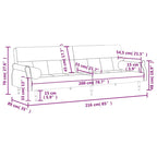 Sofá Cama Biplaza de Terciopelo con Cojines – 85 x 35 x 27.6