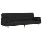 Sofá Cama Biplaza de Terciopelo con Cojines – 85 x 35 x 27.6