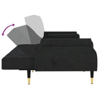 Sofá Cama Biplaza de Terciopelo con Cojines – 85 x 35 x 27.6