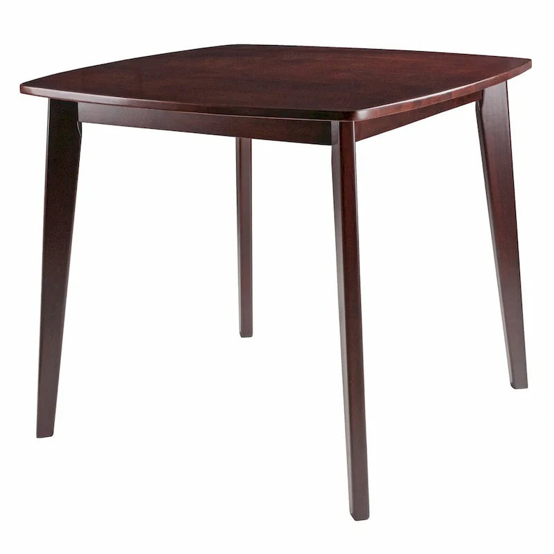 Mesa de comedor de madera maciza - Nogal, 34.02 x 34.02 x 29.33 pulgadas
