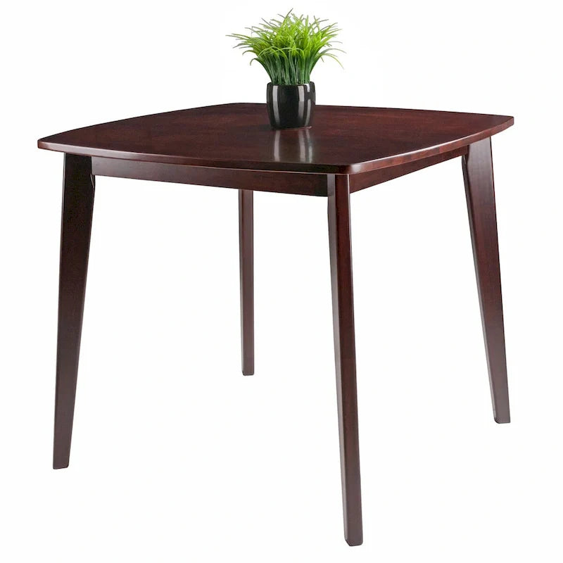 Mesa de comedor de madera maciza - Nogal, 34.02 x 34.02 x 29.33 pulgadas