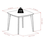 Mesa de comedor de madera maciza - Nogal, 34.02 x 34.02 x 29.33 pulgadas