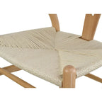 Juego de 2 sillas de comedor de madera con asiento de cuerda tejida