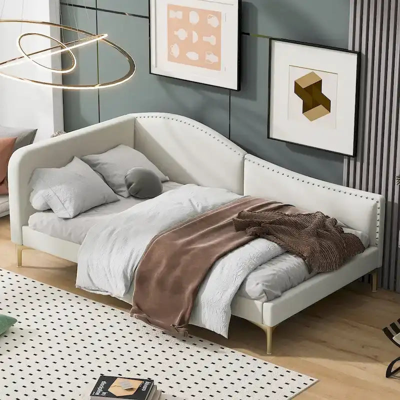 Cama nido individual con cabecero y apoyabrazos