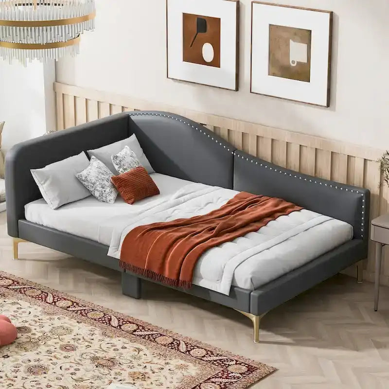 Cama nido individual con cabecero y apoyabrazos