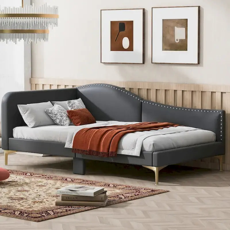 Cama nido individual con cabecero y apoyabrazos
