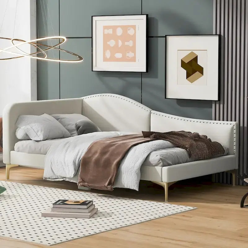 Cama nido individual con cabecero y apoyabrazos