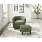 Sillón giratorio 360° con otomana