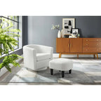 Sillón giratorio 360° con otomana