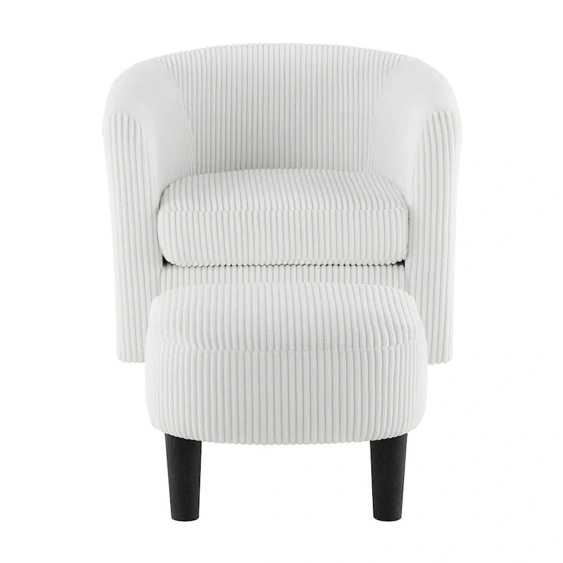 Sillón giratorio 360° con otomana