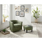 Sillón giratorio 360° con otomana