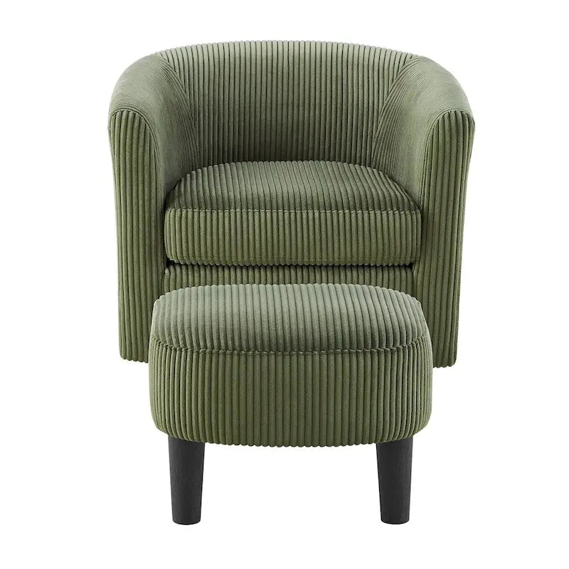 Sillón giratorio 360° con otomana