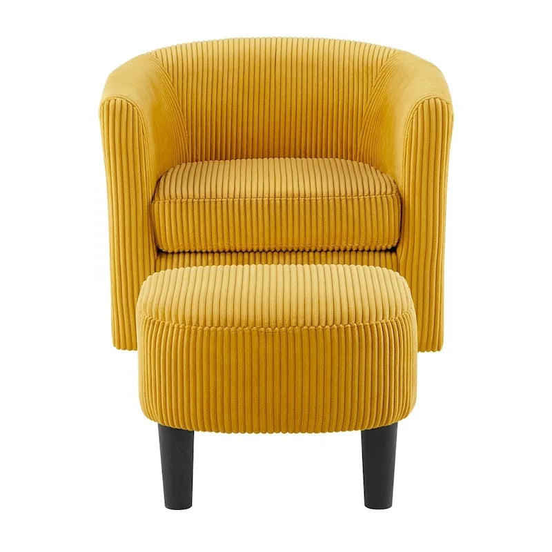 Sillón giratorio 360° con otomana