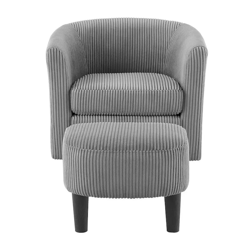 Sillón giratorio 360° con otomana
