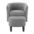 Sillón giratorio 360° con otomana