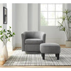Sillón giratorio 360° con otomana