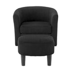 Sillón giratorio 360° con otomana