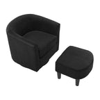Sillón giratorio 360° con otomana