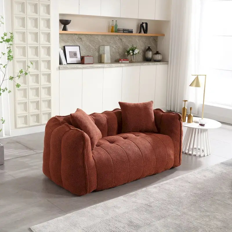 Puf suave con núcleo de espuma – Sofá reclinable cuadrado para juegos y televisión