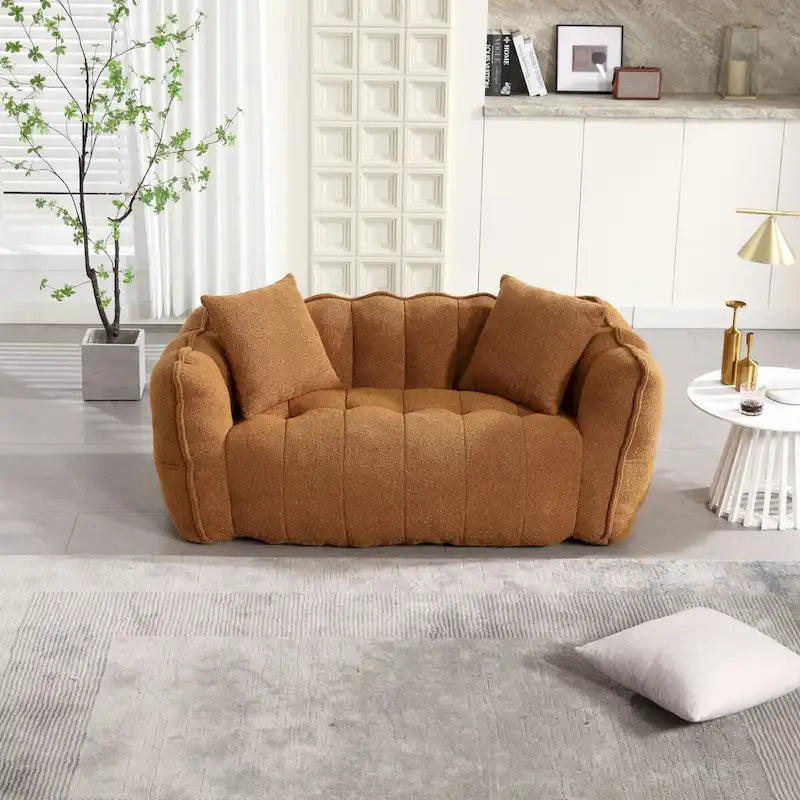 Puf suave con núcleo de espuma – Sofá reclinable cuadrado para juegos y televisión