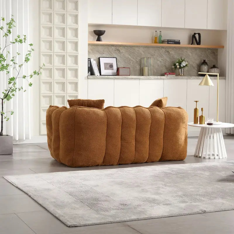 Puf suave con núcleo de espuma – Sofá reclinable cuadrado para juegos y televisión