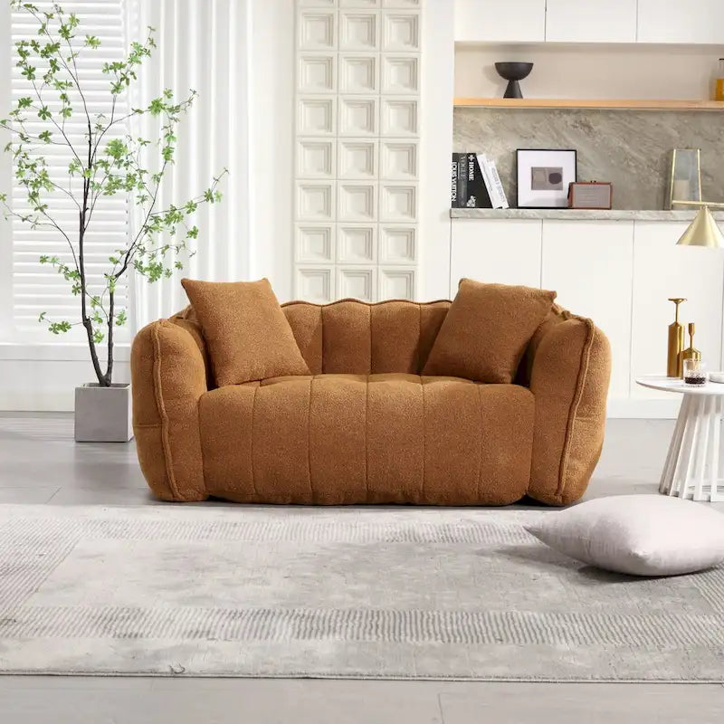 Puf suave con núcleo de espuma – Sofá reclinable cuadrado para juegos y televisión