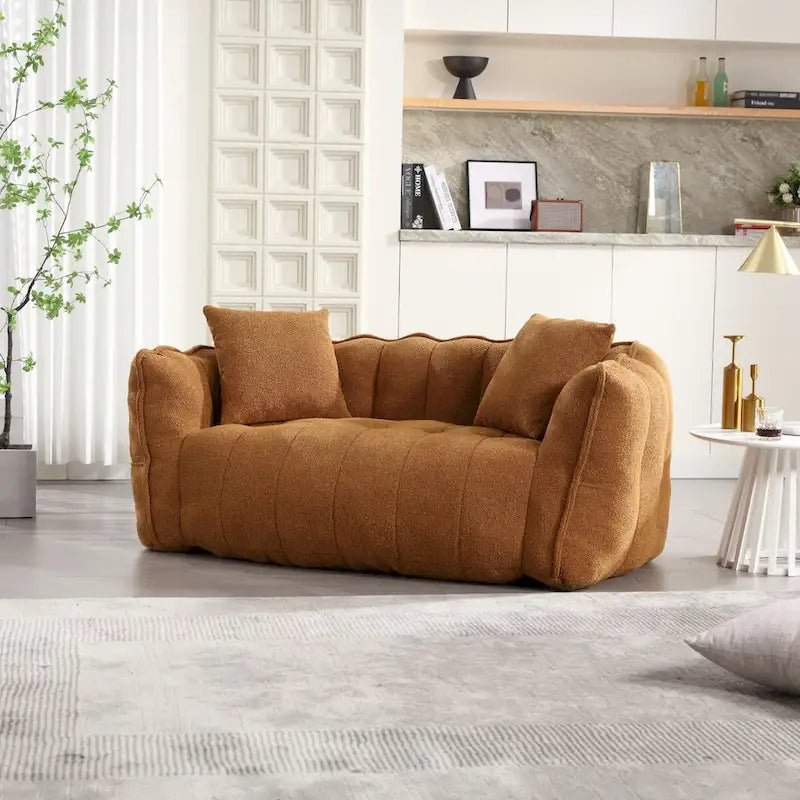 Puf suave con núcleo de espuma – Sofá reclinable cuadrado para juegos y televisión