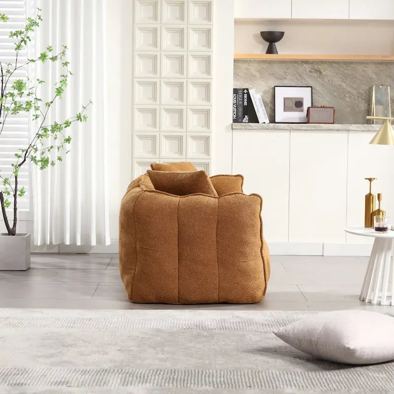 Puf suave con núcleo de espuma – Sofá reclinable cuadrado para juegos y televisión