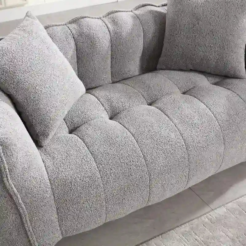 Puf suave con núcleo de espuma – Sofá reclinable cuadrado para juegos y televisión