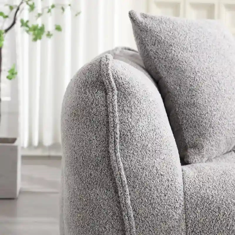 Puf suave con núcleo de espuma – Sofá reclinable cuadrado para juegos y televisión
