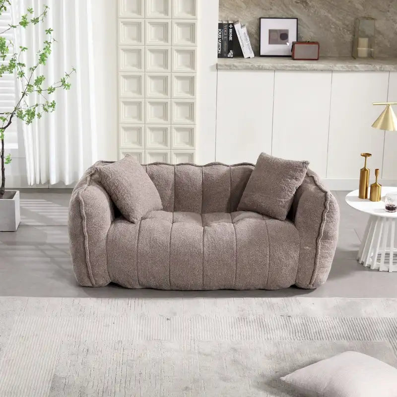 Puf suave con núcleo de espuma – Sofá reclinable cuadrado para juegos y televisión