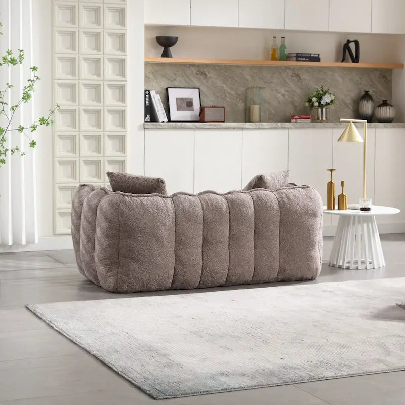 Puf suave con núcleo de espuma – Sofá reclinable cuadrado para juegos y televisión