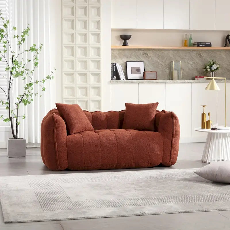 Puf suave con núcleo de espuma – Sofá reclinable cuadrado para juegos y televisión