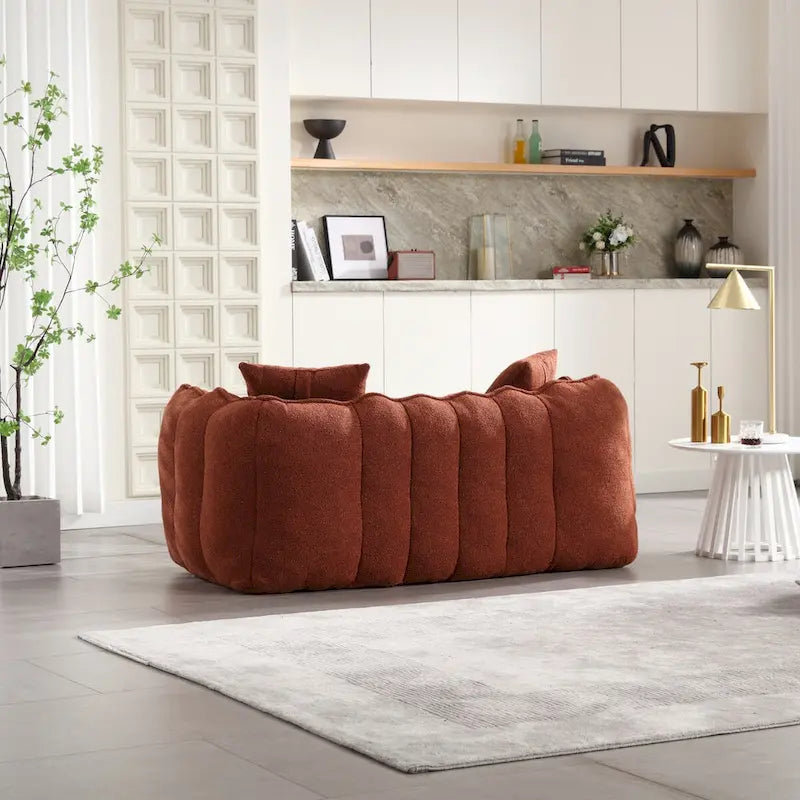 Puf suave con núcleo de espuma – Sofá reclinable cuadrado para juegos y televisión