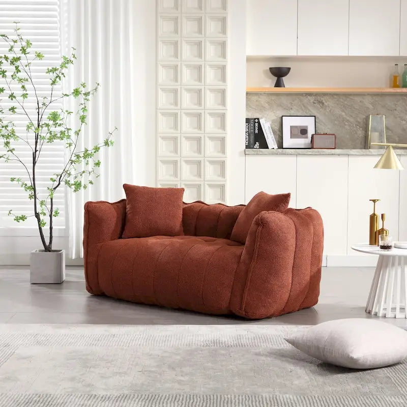 Puf suave con núcleo de espuma – Sofá reclinable cuadrado para juegos y televisión