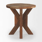 Mesa auxiliar de madera marrón - 25.8L x 25.8W x 26.0H