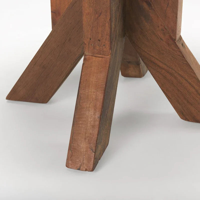 Mesa auxiliar de madera marrón - 25.8L x 25.8W x 26.0H