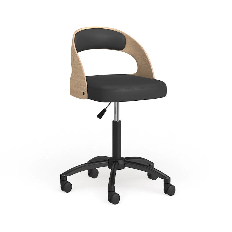 Silla de oficina baja con asiento acolchado
