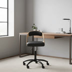 Silla de oficina baja con asiento acolchado