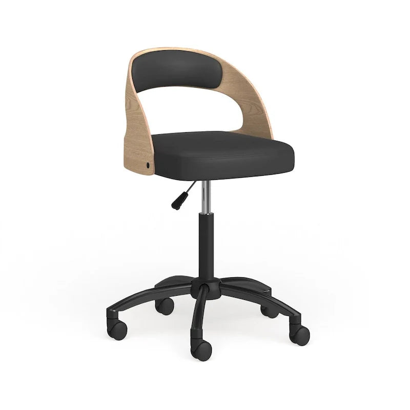 Silla de oficina baja con asiento acolchado